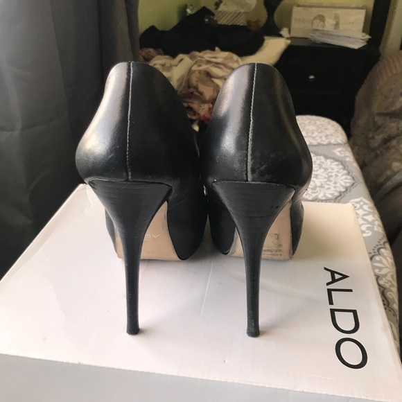 Aldo black heels pump size 38 USA 8 - Picture 3 of 8